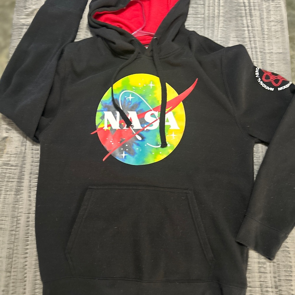 NASA Black Hoodie with Colorful Logo
